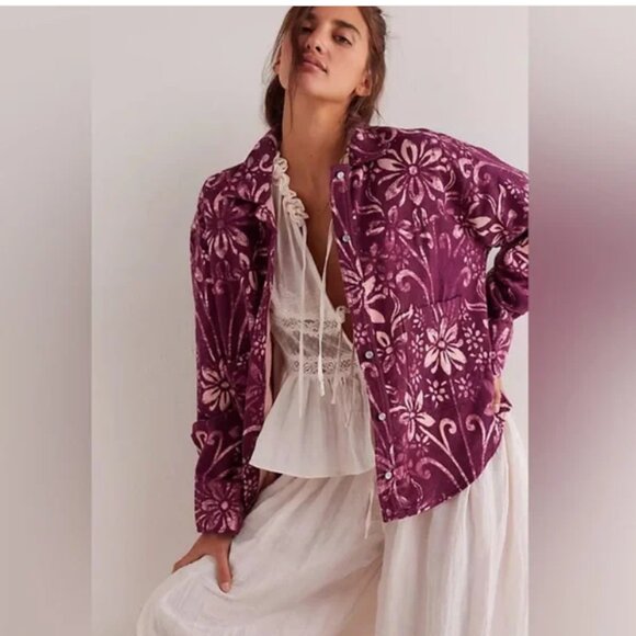 Free People We The Free Calico Flannel Shirt Size XS NWT - Picture 2 of 11